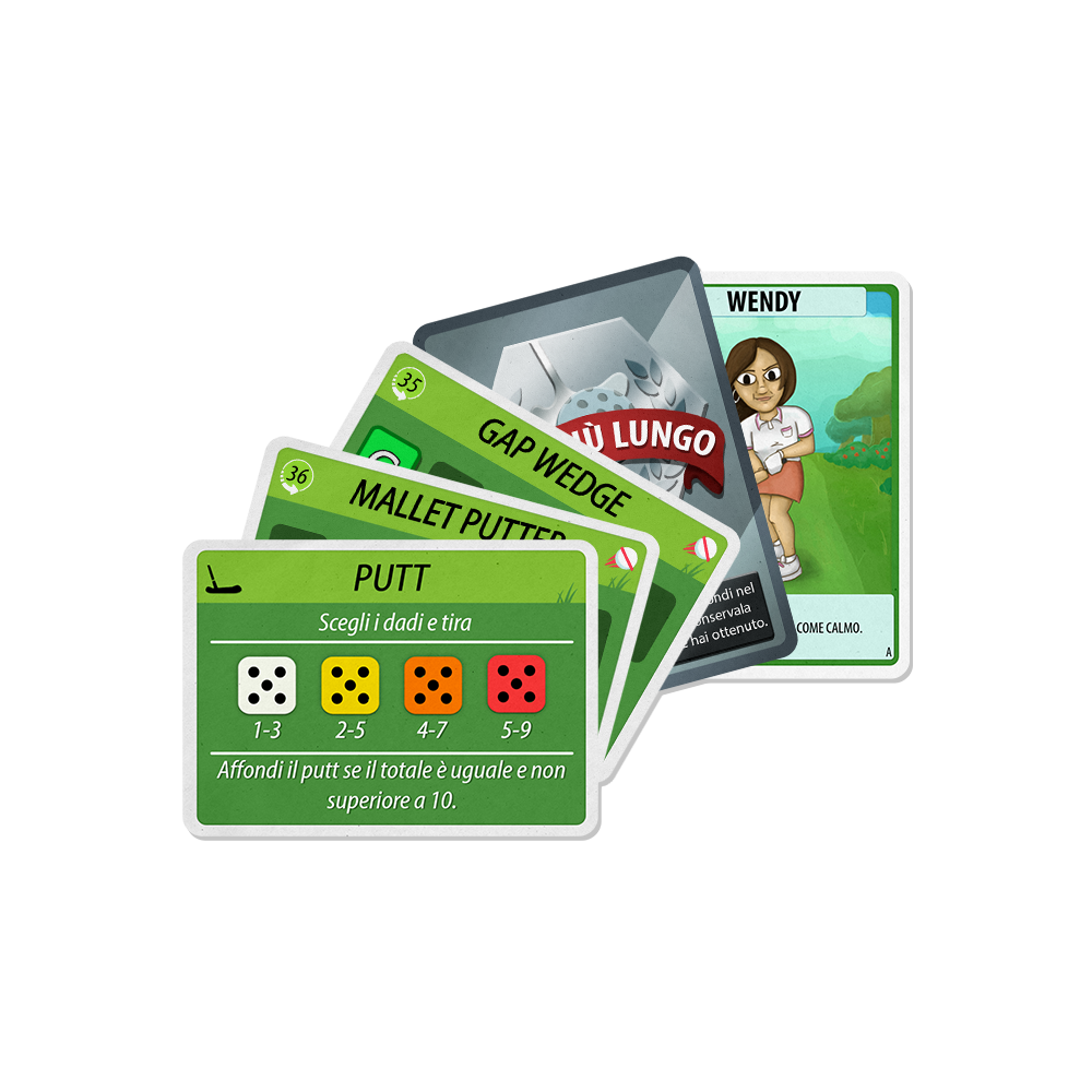 18 Holes - Putting, Wind and Coastlines Expansion - Italian / Italiano Replacement Cards